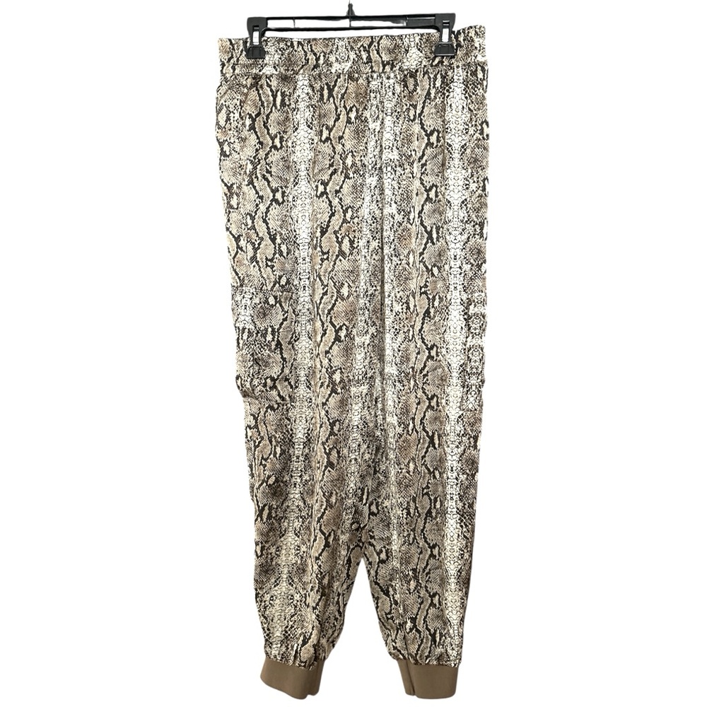Acoa Snakeskin Print Jogger Pants Large NWOT